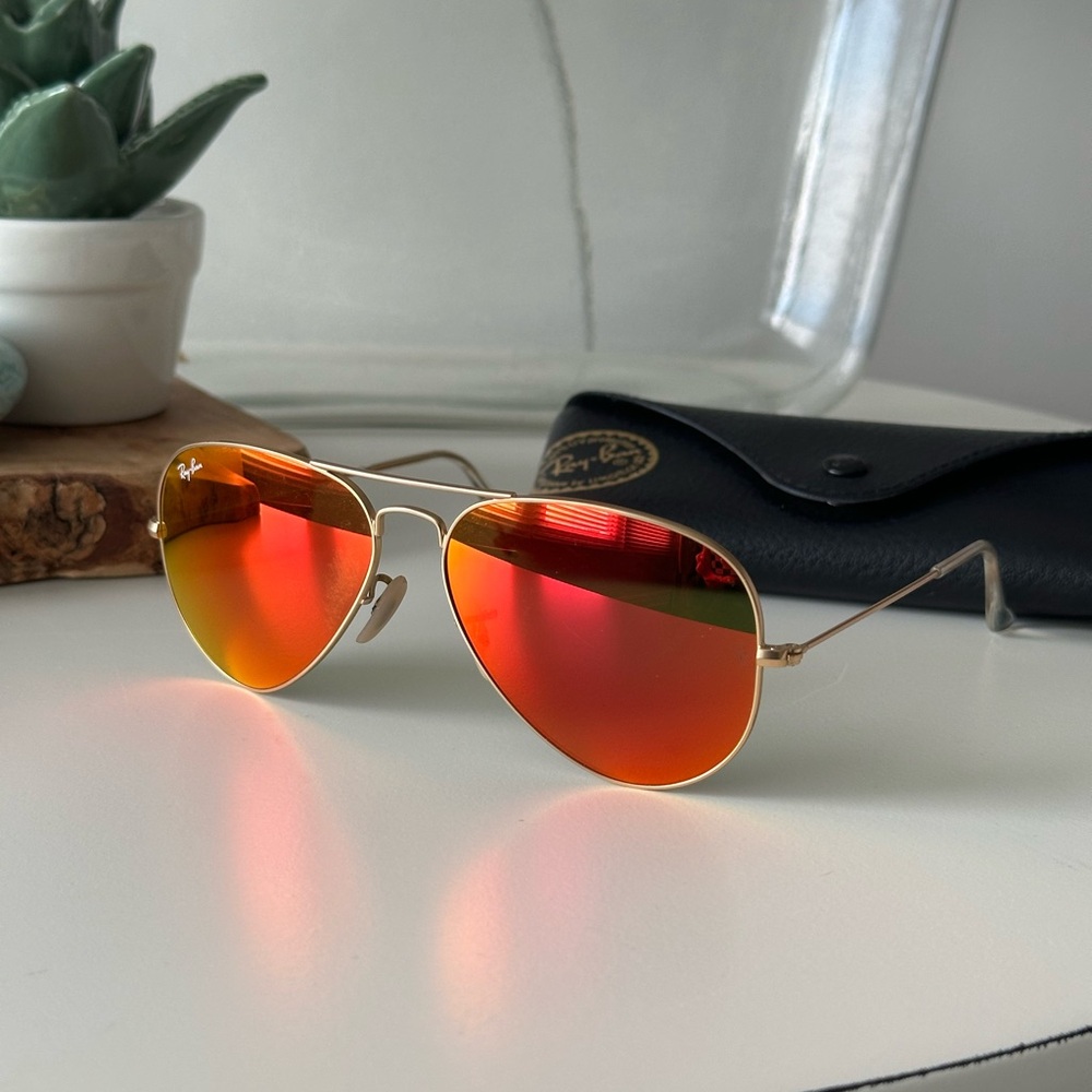 RayBan flash lens aviator
